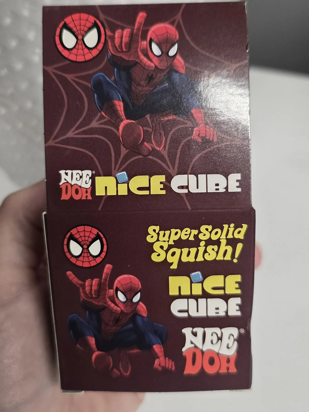 NeeDoh Nice Cube Spider-Man Squishy Toy - Red